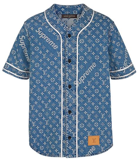lv supreme denim shirt